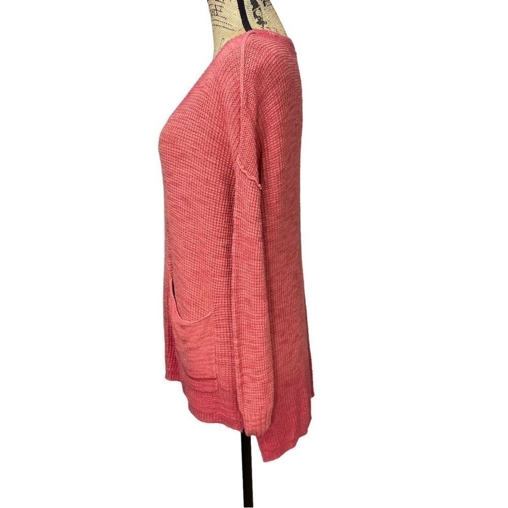 Anthropologie Moth Ombre Thermal Sweater Pocket Tunic Top Size Small - Picture 9 of 16